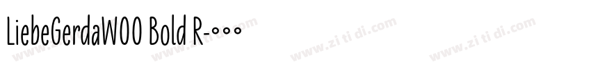 LiebeGerdaW00 Bold R字体转换
